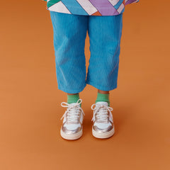 V-10 LEATHER WHITE CALCAIRE PLATINE