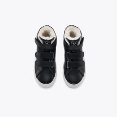 ESPLAR MID FURED LEATHER BLACK WHITE